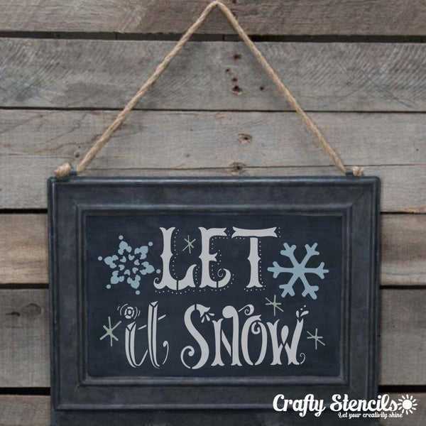 Snowflake Garland Window Stencil